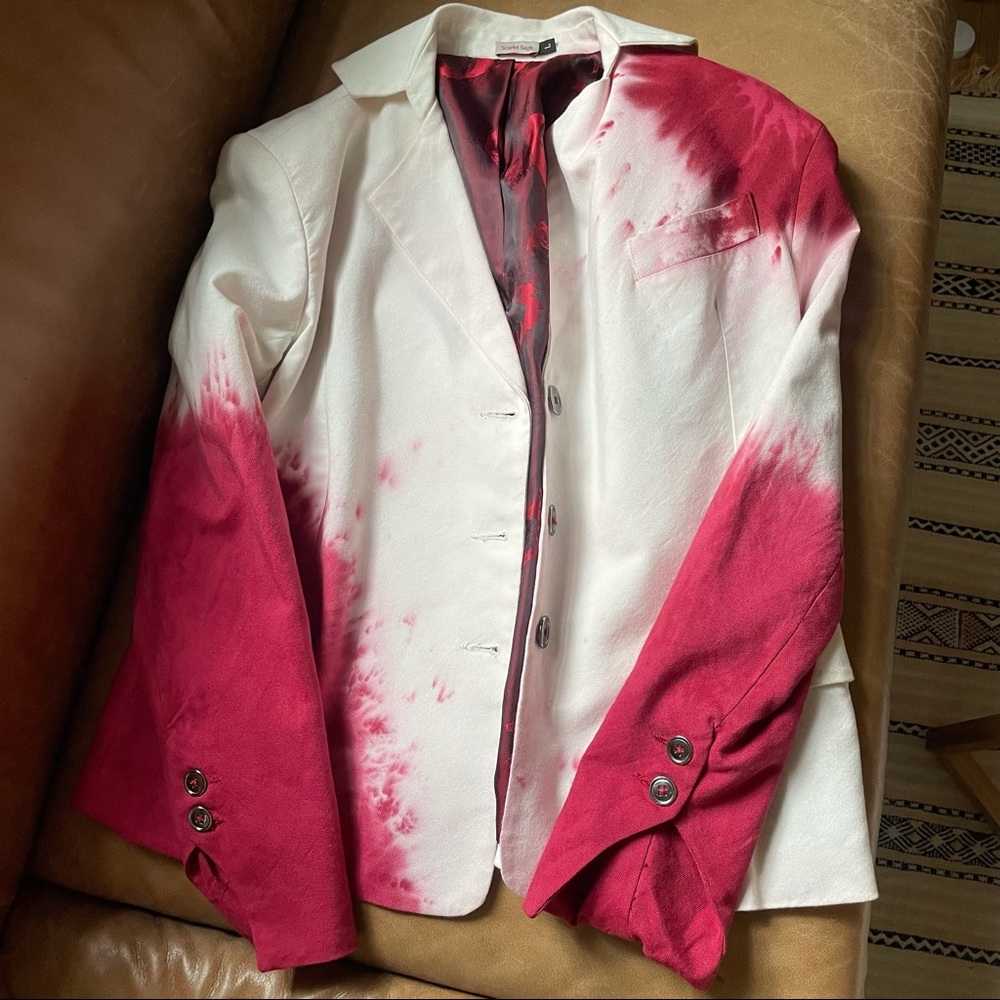 Hand Tie dyed vintage blazer jacket - Picture 7 of 16